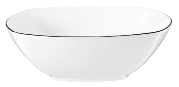 Seltmann Weiden Schüssel eckig 24,5 cm Lido 10826 Black Line 
