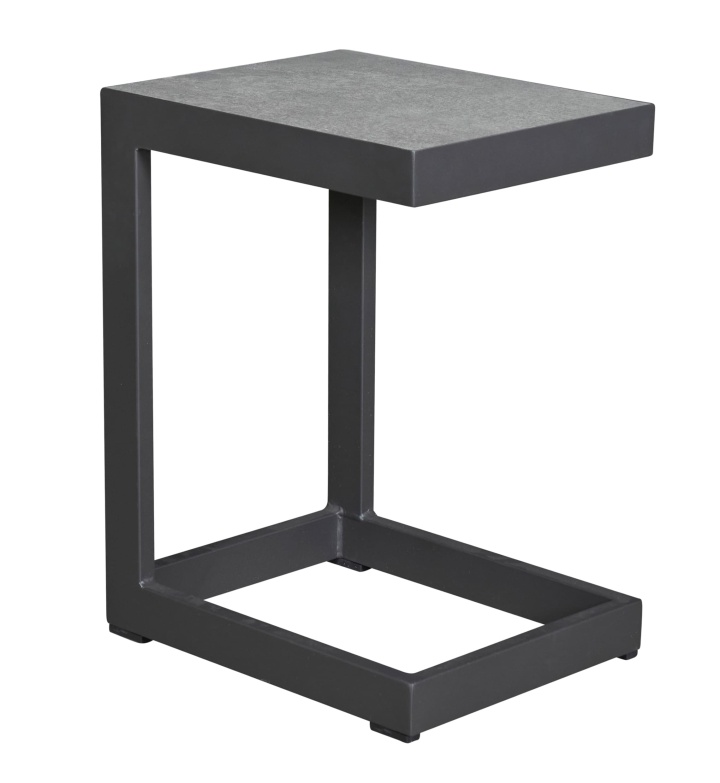 L.C. Wholesaler Beistelltisch SONDRINO ca. B32 H54 T40 cm in Platte Keramik Beton-Optik