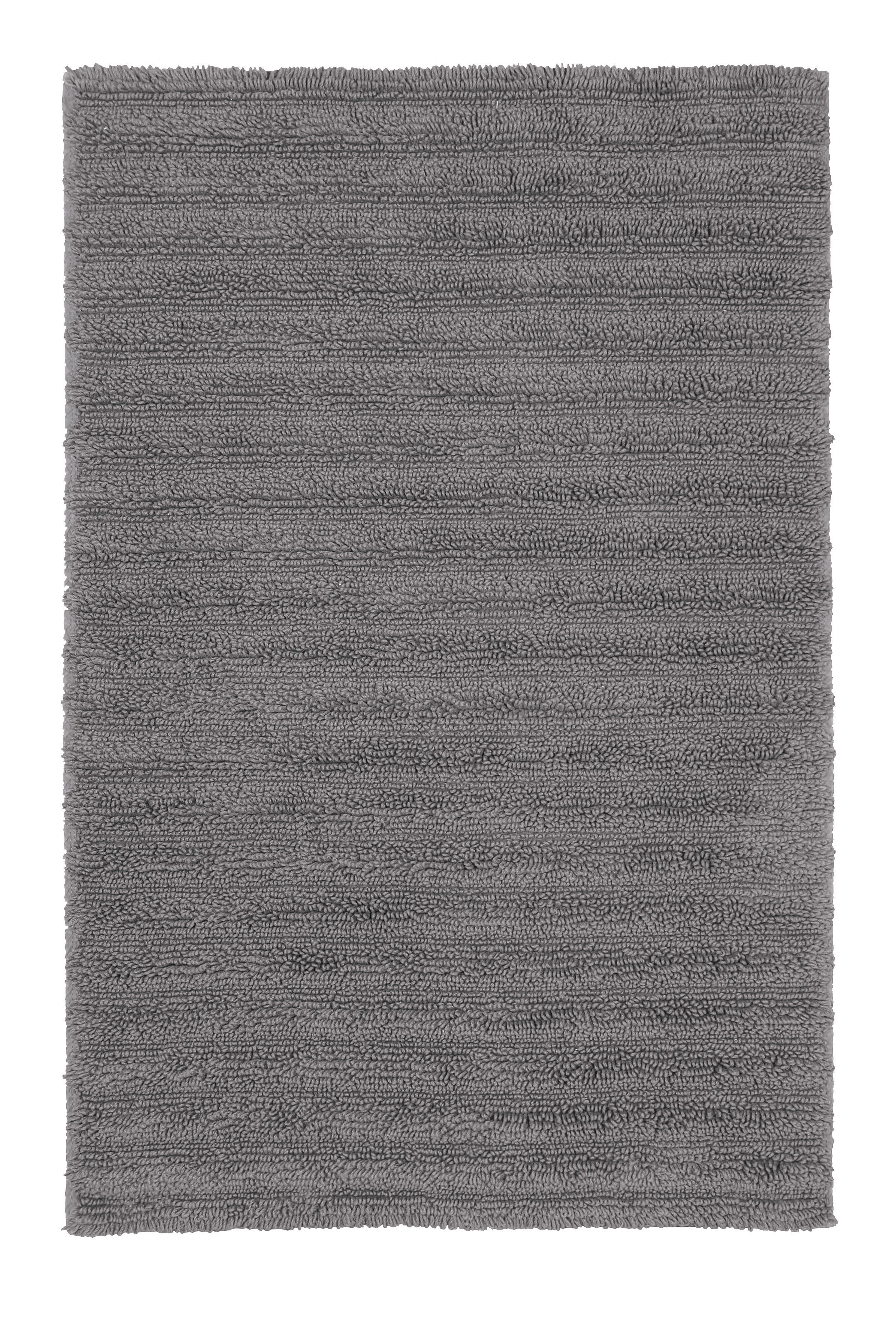 Kleine Wolke Badteppich YARA ca. 70x120cm in Farbe Schiefer, Teppich, Kuschelig, Grau, Flusen, Läufer