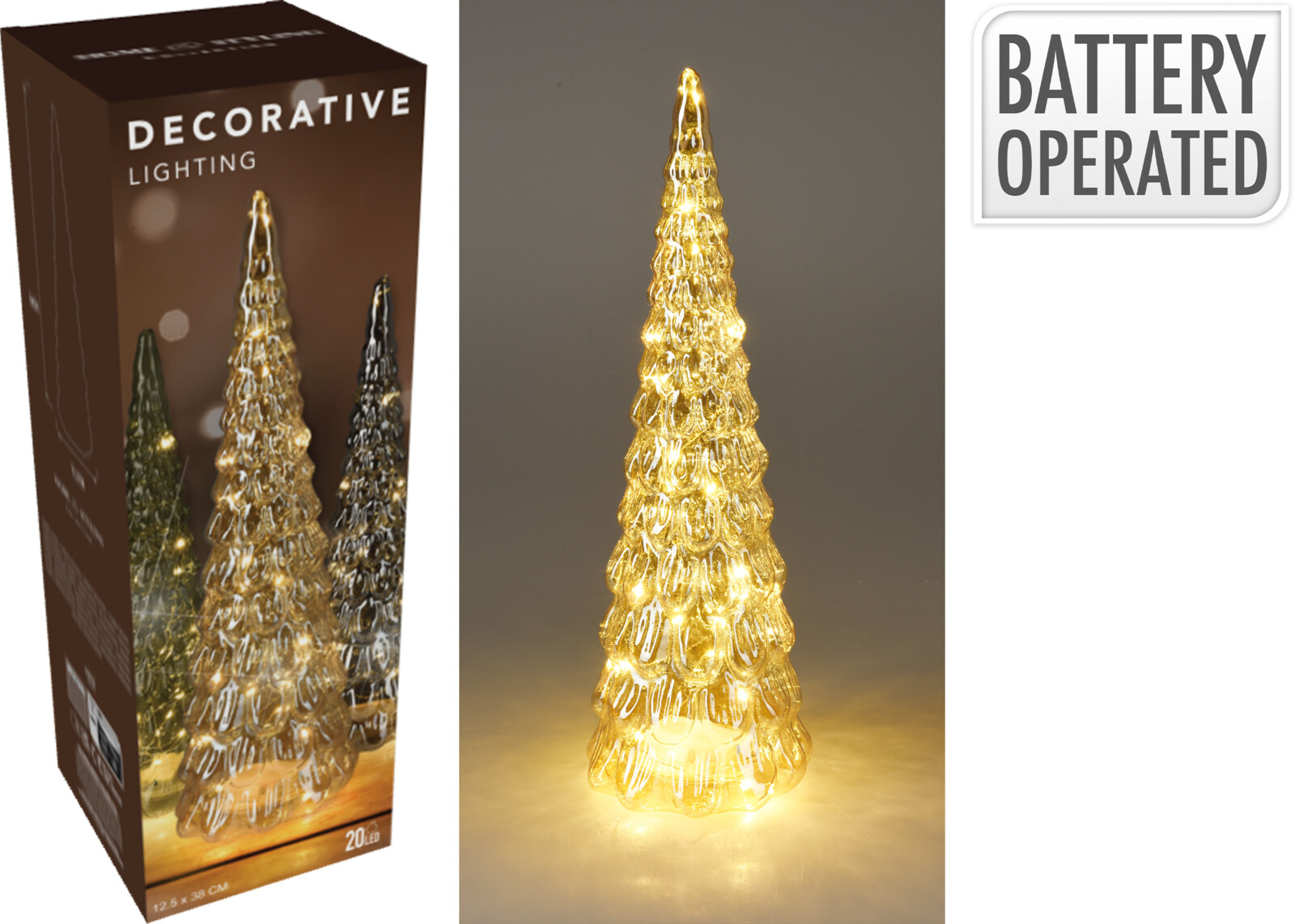 Baum 38cm mit LED Bernstein AAB200560 in , Weihnachten, Weihnachtsdekorationen, Festival, Weihnachtsbaum