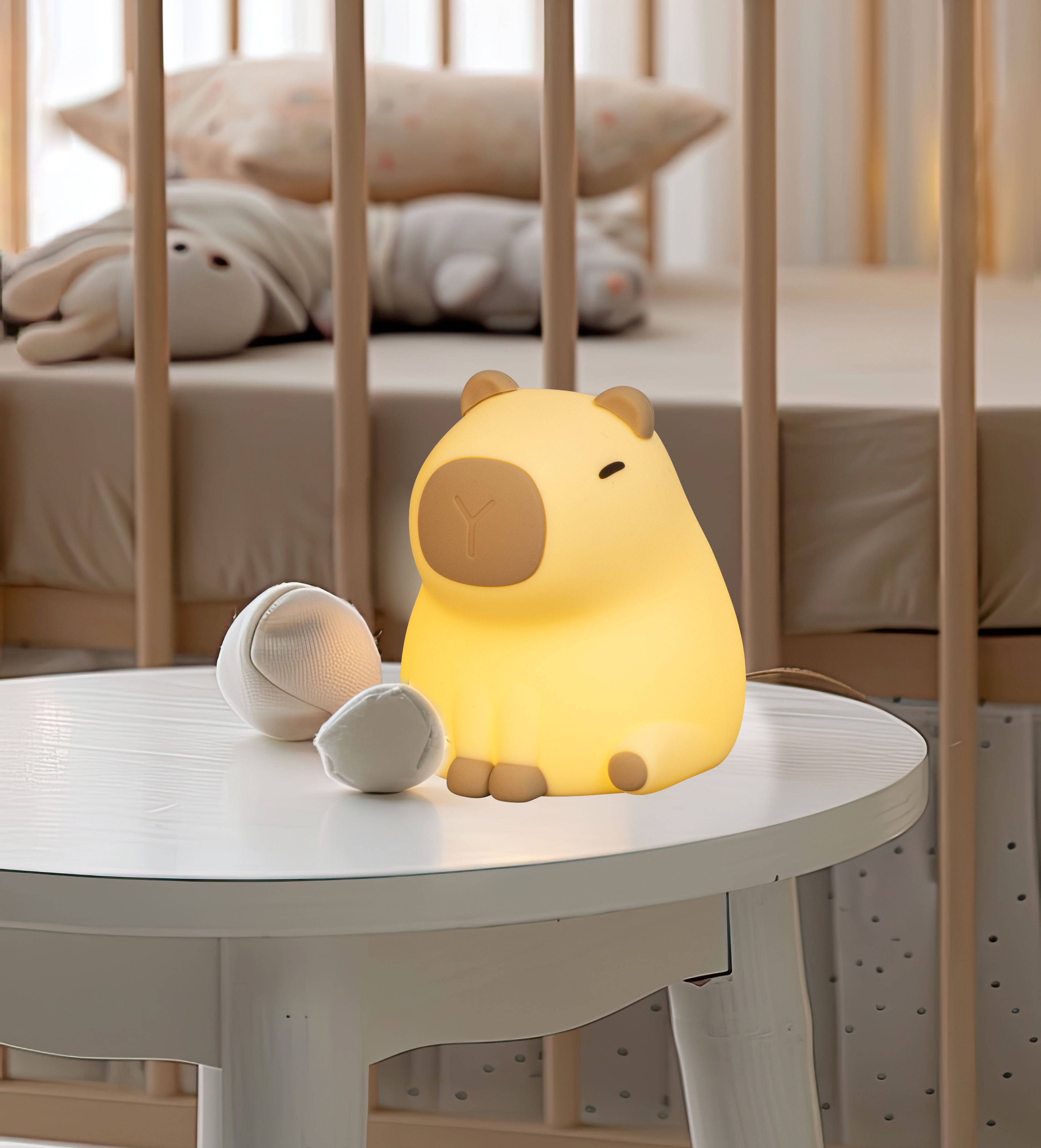 FH Lighting LED-Tischleuchte PIGGY in Silikon braun FH Lighting LED-Tischleuchte PIGGY in Silikon braun, Moebel, Krippe, Bett für Säuglinge, Dekoration für Zuhause, Kopfkissen