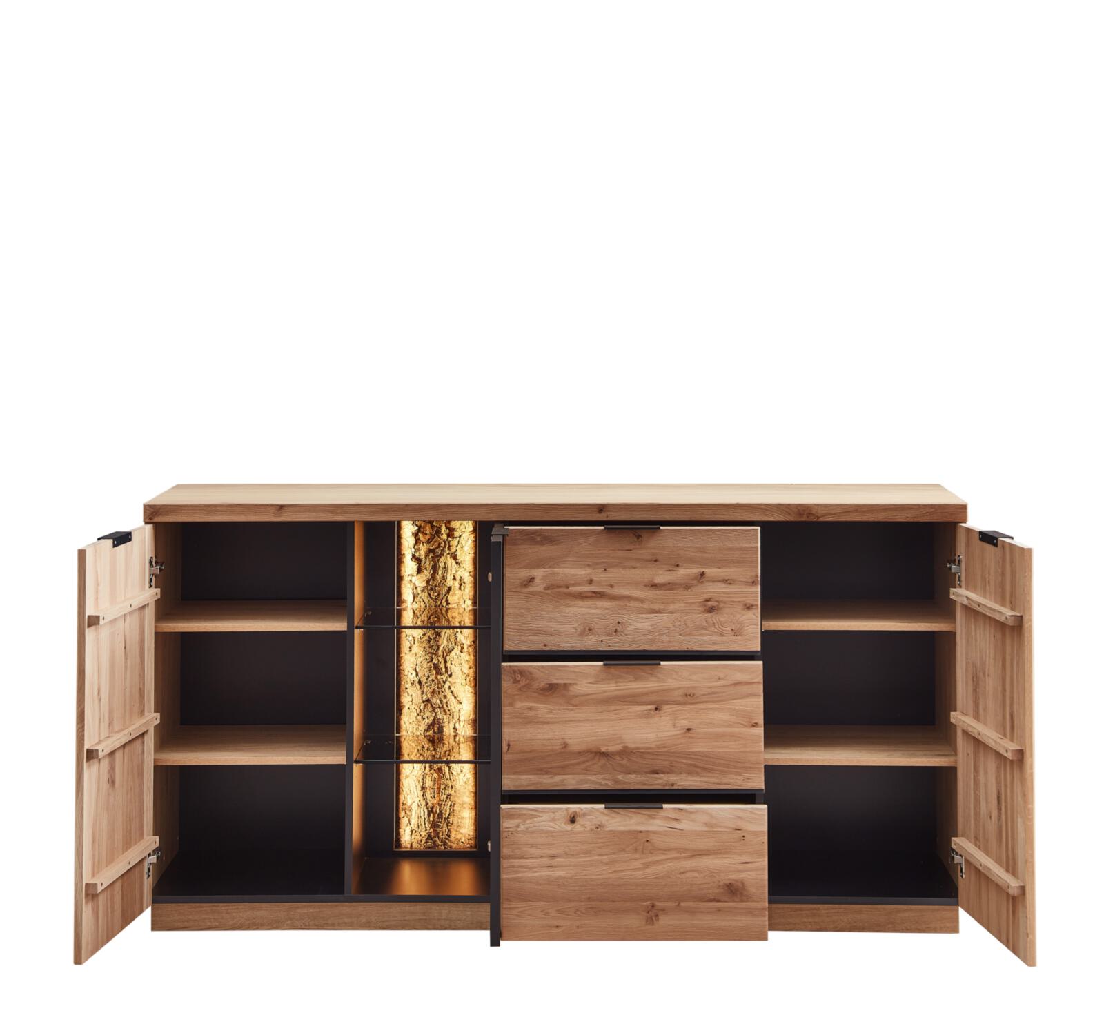 Wohn-Concept Sideboard DONNA in Wildeiche Bianco massiv/furniert