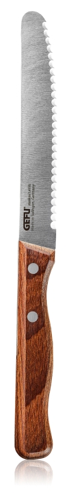 GEFU Brotmesser Stulle ca. B23 H2,1 T1,3 cm in silber / braun GEFU Brotmesser Stulle ca. B23 H2,1 T1,3 cm in silber / braun