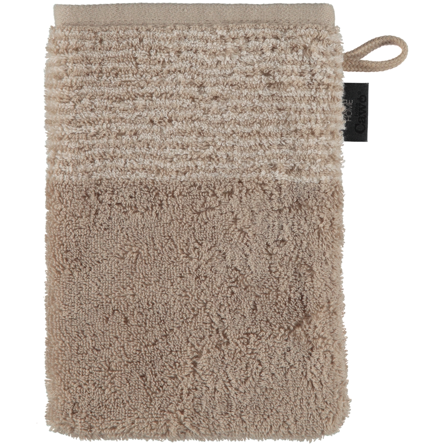 Cawö Waschhandschuh TWO-TONE 16x22cm in Farbe sand
