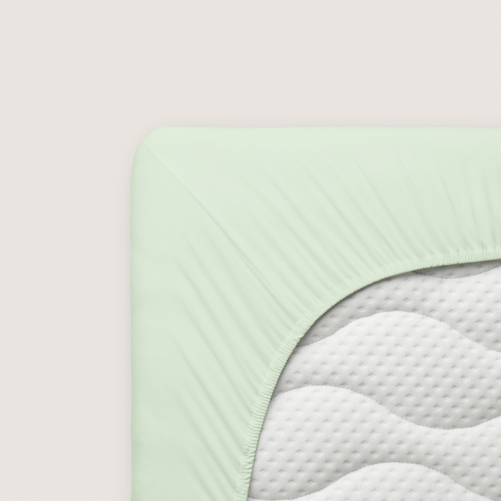 Schlafgut Casual Spannbettlaken ca. 120x200-130x200cm in Farbe Green Light