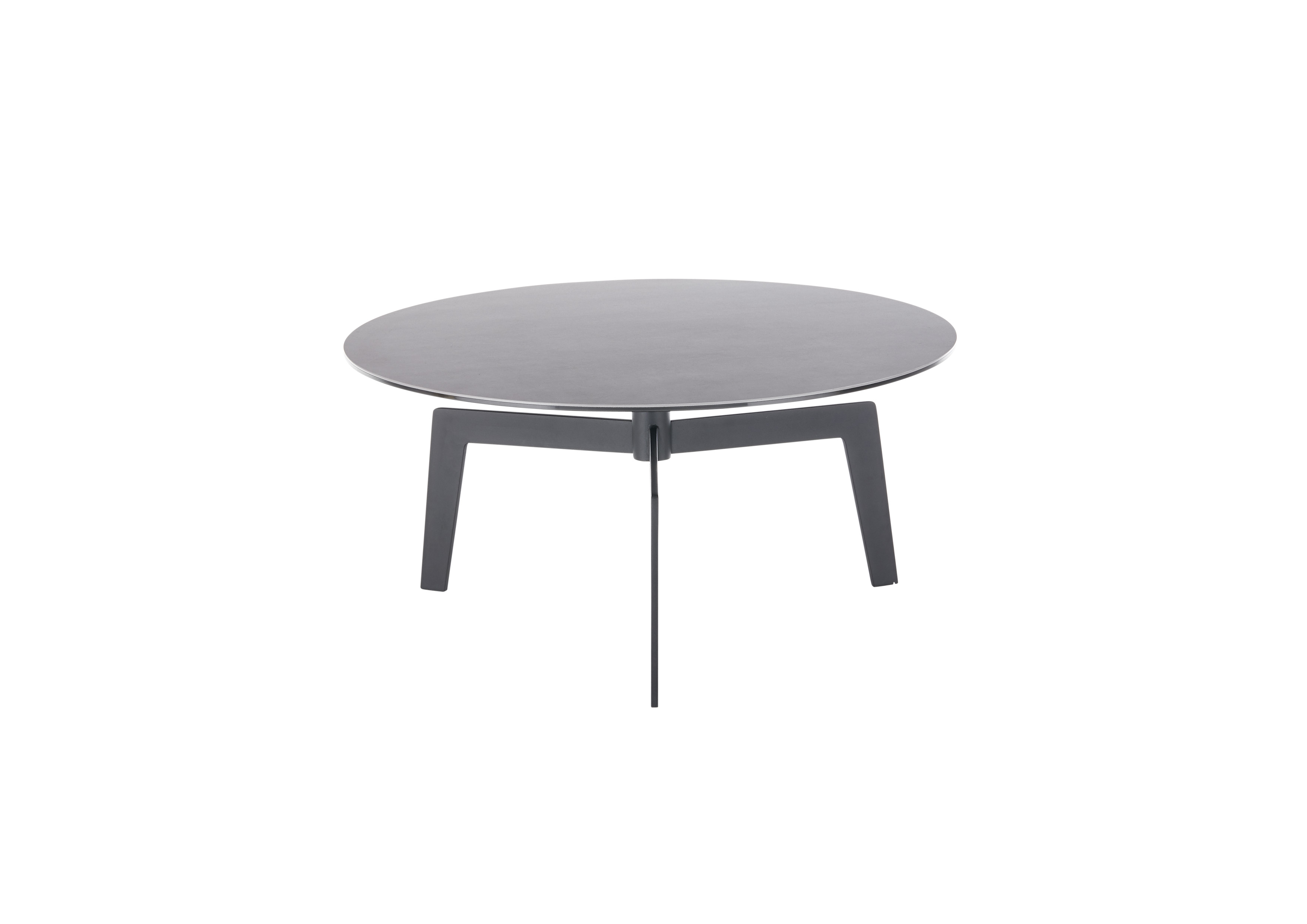 MCA Furniture Couchtisch Buena Vista ca. 80x38x80cm in Keramik/Sicherheitsglas anthrazit