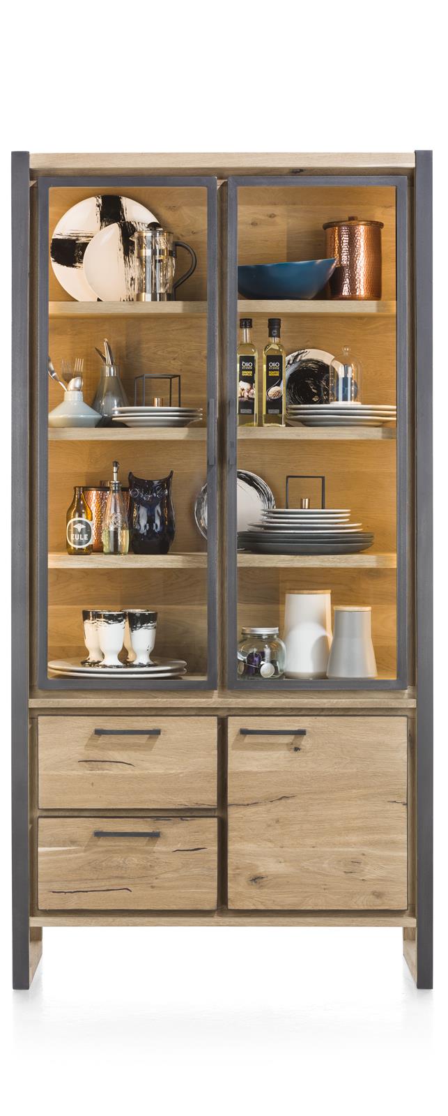 Henders & Hazel Vitrine Metalo in Railway brown