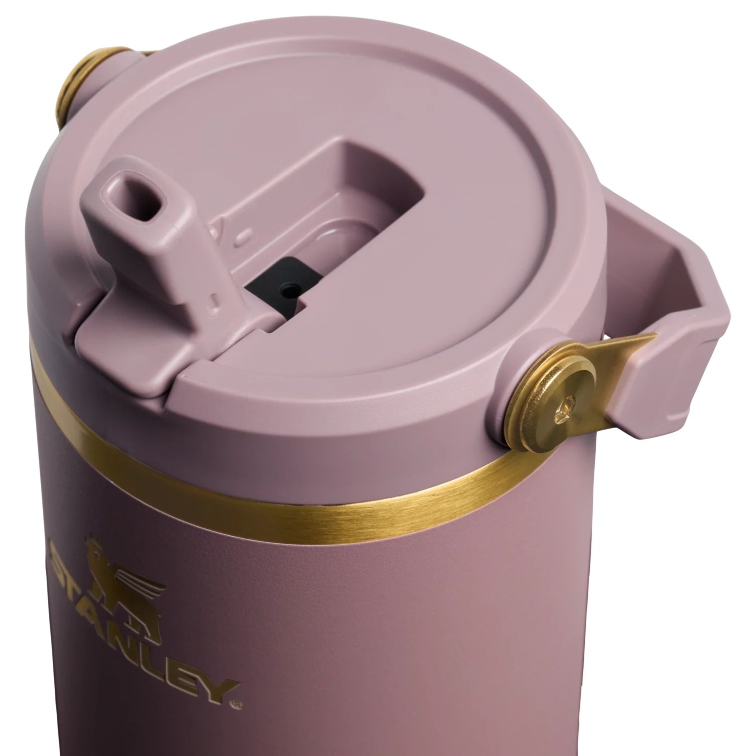 Stanley IceFlow™ Flip Straw Tumbler in Farbe Cashmere, Kaffeebecher, Trinkbecher, Becherlöffel, Verschluss, rosé
