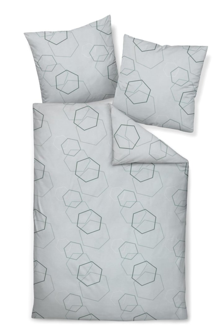Janine Design Bettwäsche-Set 155x220cm J.D. in Farbe Grau, Kissen, Dekoration für Zuhause, Kopfkissen