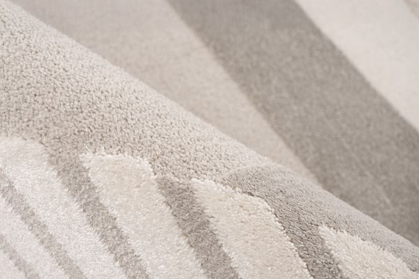 Webteppich BERGAMO ca. 160x230cm in Farbe silver Webteppich BERGAMO ca. 160x230cm in Farbe silver, teppich, bodenbelag, muster, streifen, beige