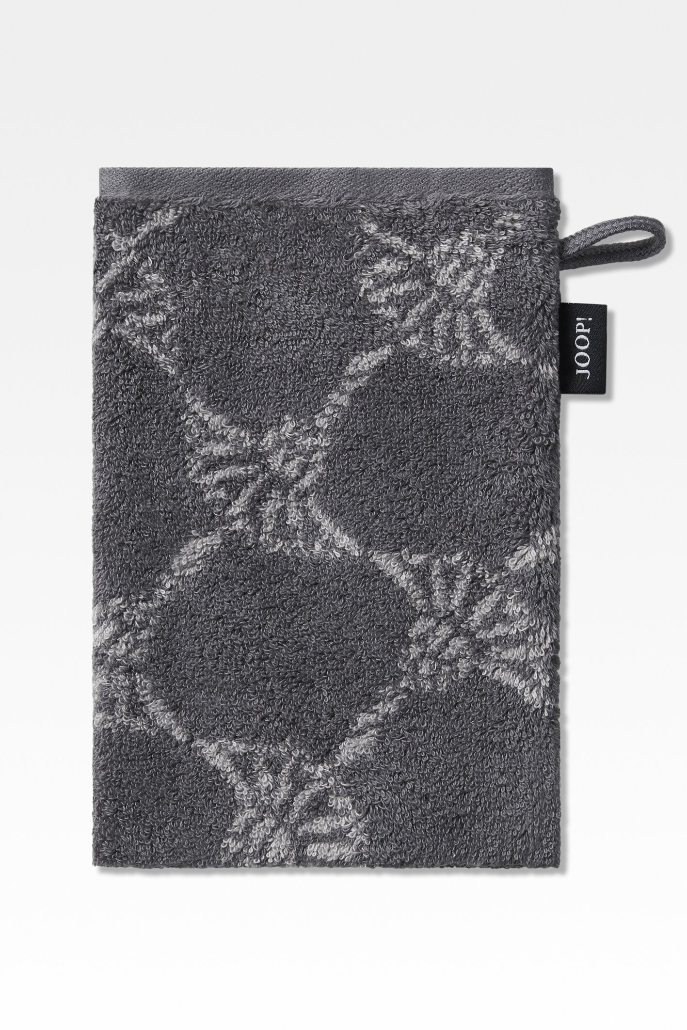JOOP! Waschhandschuh Classic 16x22cm in Farbe anthrazit