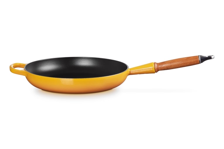 Le Creuset Bratpfanne Sig 28cm in Farbe Nectar, Pfannen, Bratpfanne, Holzgriff, Gelb, Antihaft