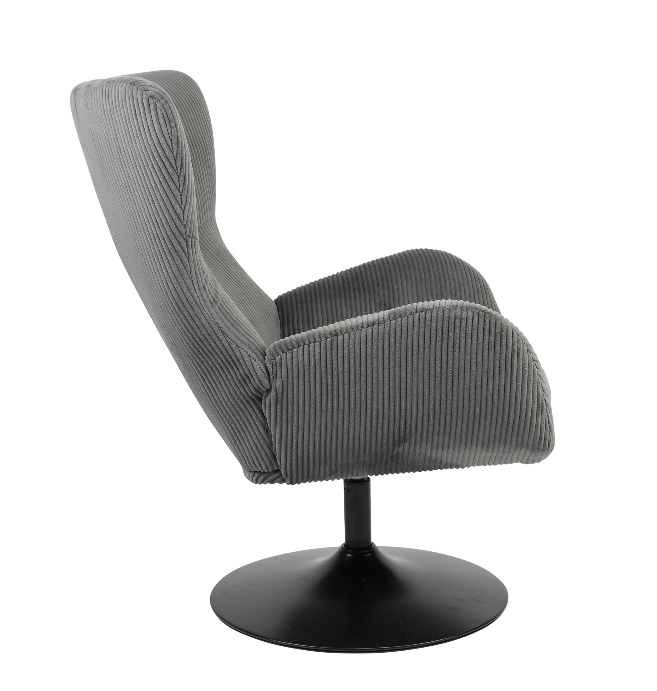 Hela Sessel SAMOS LS ca.B72 H96 T81 cm in Microf. Breitcord dklgrau 60