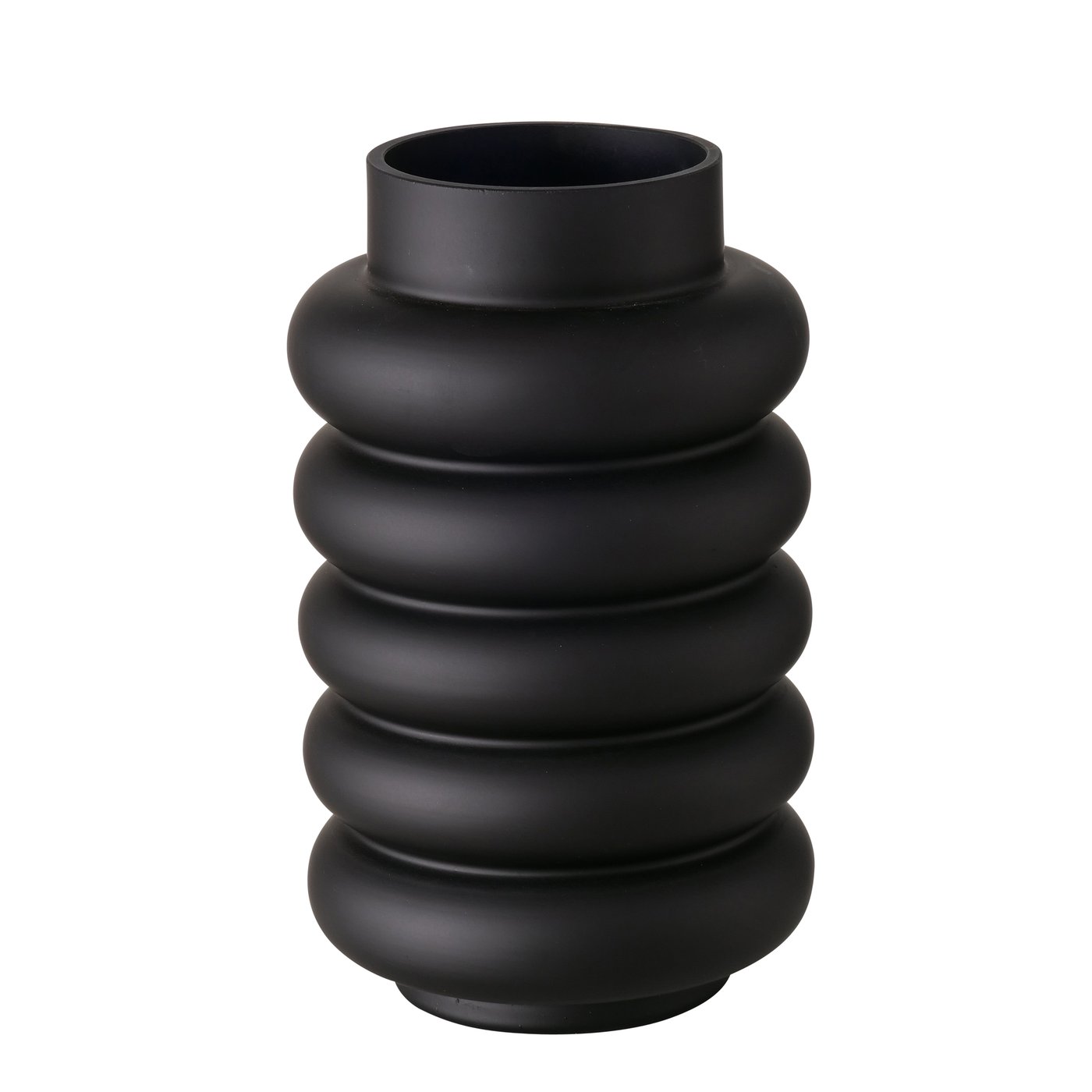 Boltze Vase Ribbo in Farbe Glas lackiert schwarz