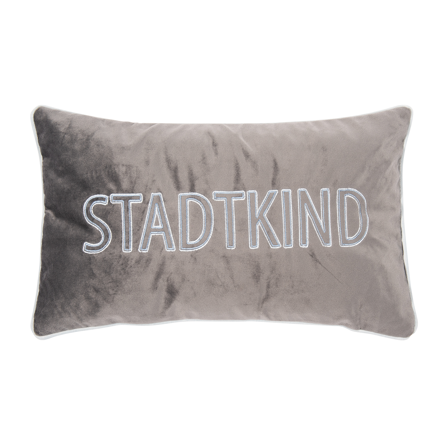 Pad Home Design Kissenhülle 30 x 50 cm STADTKIND ca. 30x50 cm in blue-grey