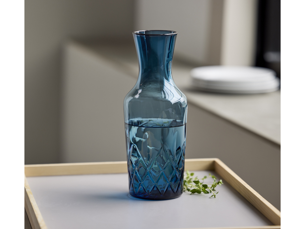 F&H Wasserkaraffe SORRENTO 0,001 Liter in Farbe Blau
