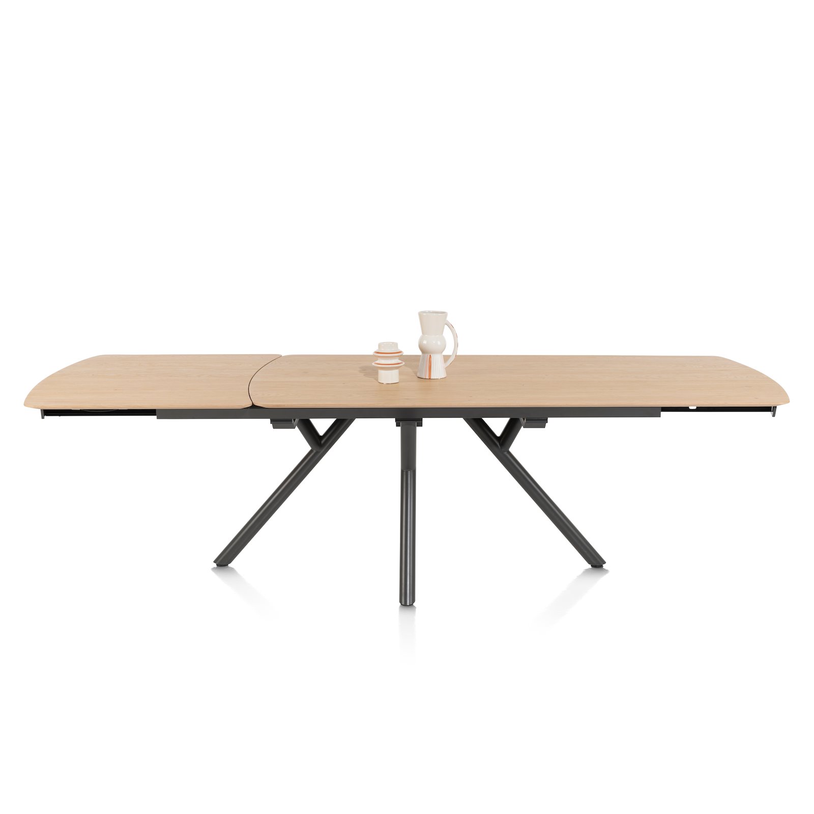 XOOON Tisch 170x100+60cm Novello NOVELLO 51812-NAT, ausziehbarer tisch, holzplatte, klappbarer tisch, stahlbeine, modern
