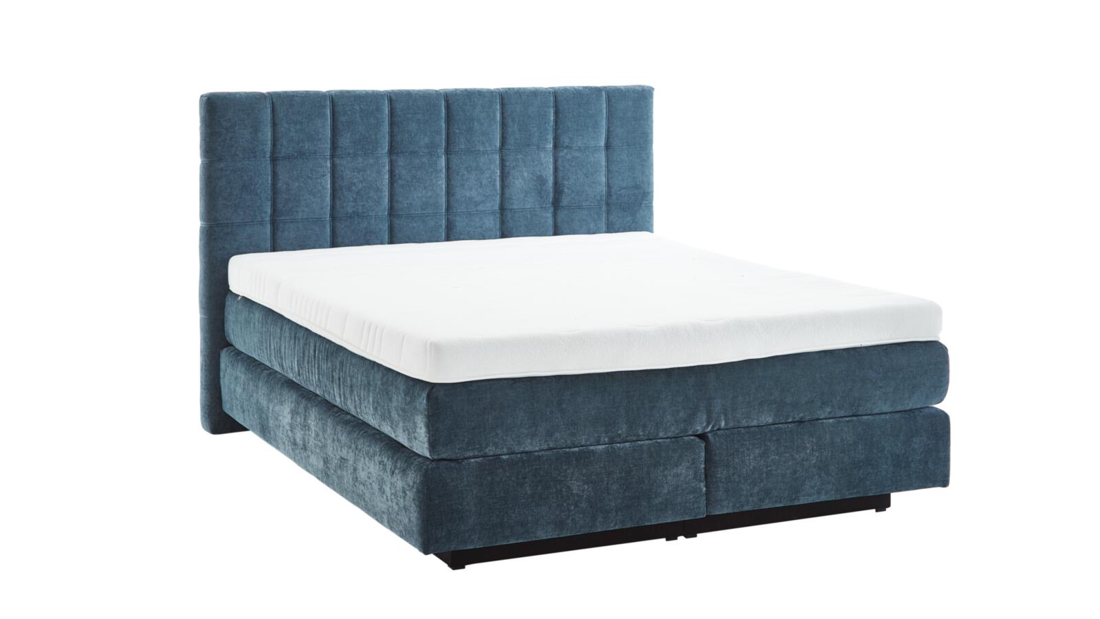 Oschmann Comfortbetten Boxspringbett DREAMPLACE 2.0 BX ca. 180x200cm Blau Oschmann Comfortbetten Boxspringbett DREAMPLACE 2.0 BX ca. 180x200cm Blau, Bettenrahmen, Boxspringbett, Stoffbezug, Blau, Matratze