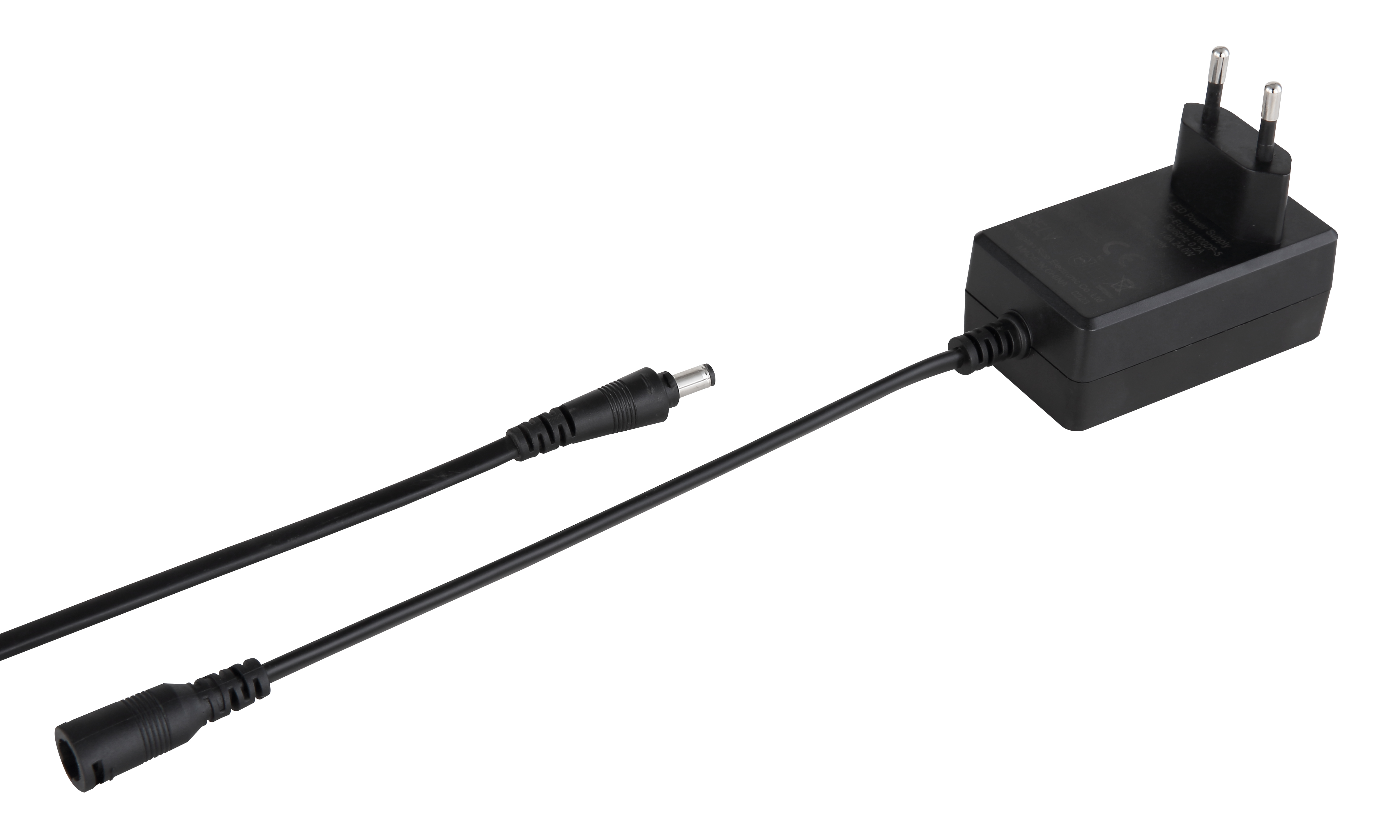 LED-Deckenfluter in Fb. Schwarz, Netzteil, Stromadapter, DC-Adapter, Spannung, Steckernetzteil