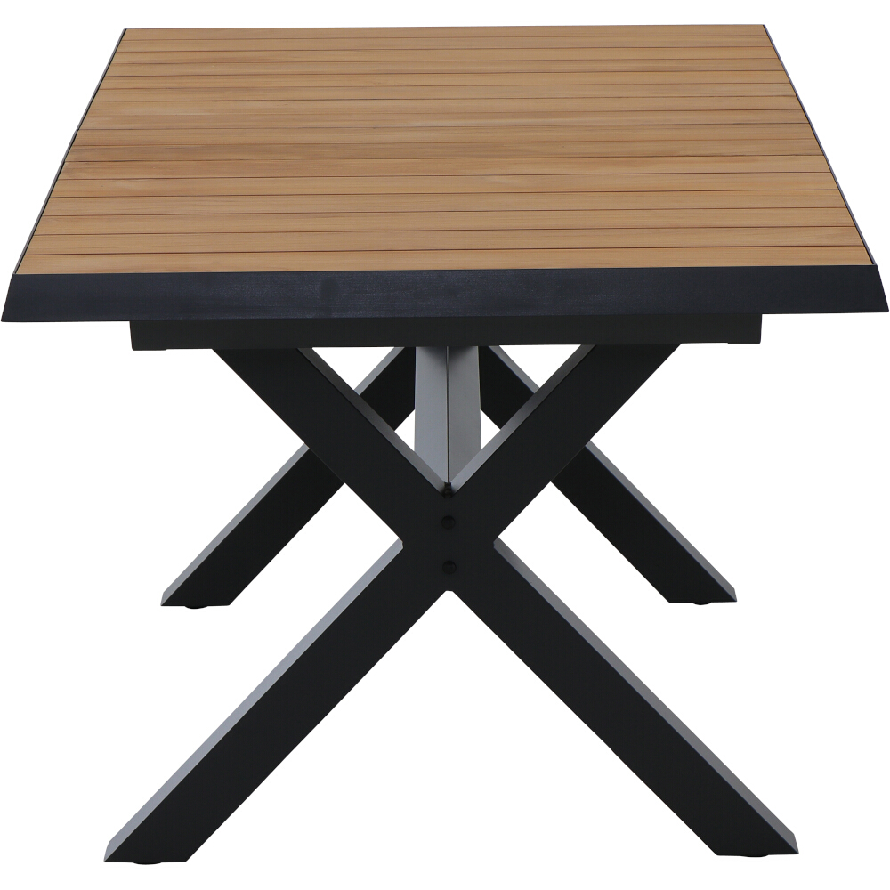 Gautzsch Ausziehtisch SINCRO ca. 163(200)x93cm in Teakholz FSC/anthrazit