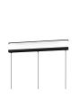 Eglo Leuchten Pendelleuchte WAVERTON 92x22x110 in Textilband beige/Holz schwarz