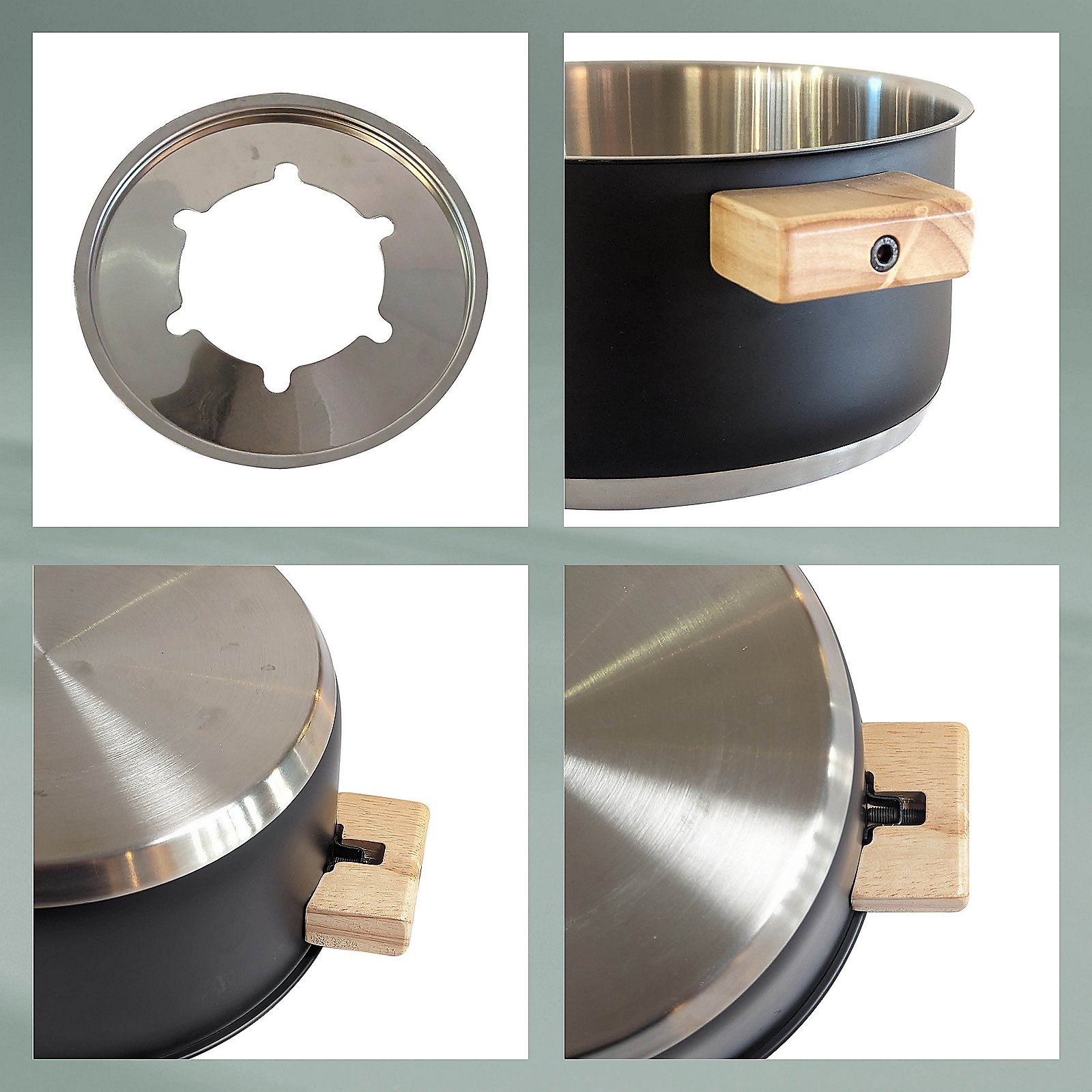 Kela Fondue-Set Gunten 16 tlg. GUNTEN in Edelstahl schwarz matt Kela Fondue-Set Gunten 16 tlg. GUNTEN in Edelstahl schwarz matt, Postfach, Kochgeschirr, Topf