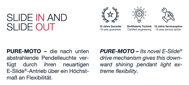 Paul Neuhaus LED-Pendelleuchte Pure-Moto in Aluminium