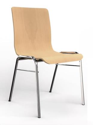 Besucherstuhl WING in Nowy Styl Group Besucherstuhl WING-V 4L-CR WOOD