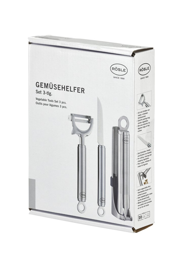 Gemüsehelfer Set 3-tlg. (12735, 12762, 12896) in Silber, Gemüsehelfer, Set 3-tlg, Gemüsewerkzeug, Küchenzubehör, Edelstahl