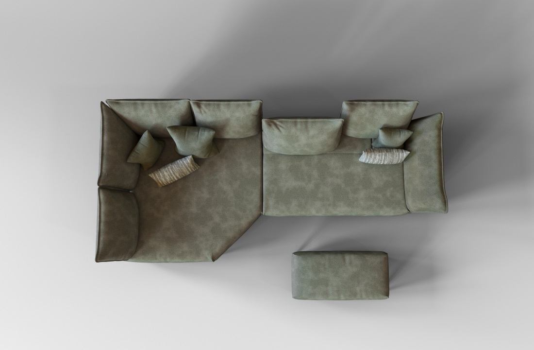 W. Schillig Polstergruppe BONNIE ca. 158x340cm in Stoff uni green tea, Couch, Mobiliar, Kissen, Dekoration für Zuhause, Stuhl