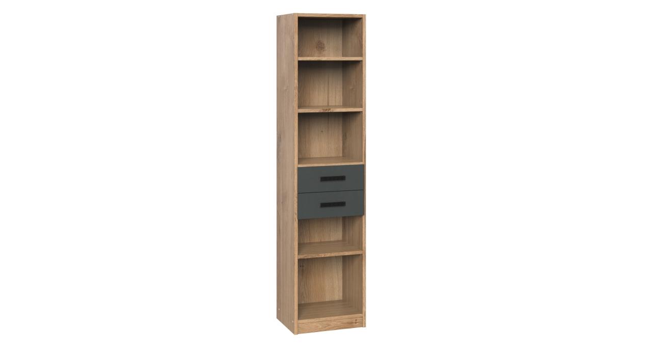 Wimex Regalelement Liverpool 487, ca. 47 x 198 x 38 cm in Planekneiche Nachbildung/graphit