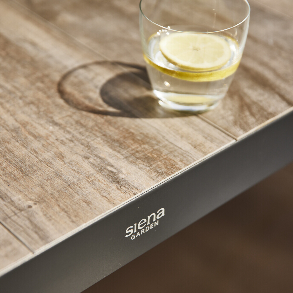 Tisch SILVA ca. 90x160cm in washed grey/anthrazit