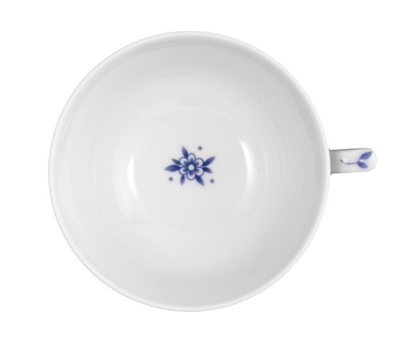 Seltmann Weiden Teeobertasse 0,14 l Worpswede 3730 Greetsiel , porzellan, tasse, blaue blume, weiß, henkel