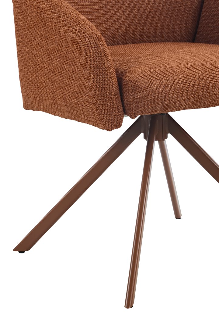 Hela Stuhl Holly S Hela Stuhl HOLLY S ca. B56,5 H84 T61 cm in Stoff Björn copper, Sessel, Stuhlbeine, Metallbeine, brauner Stoff, Wendendesign