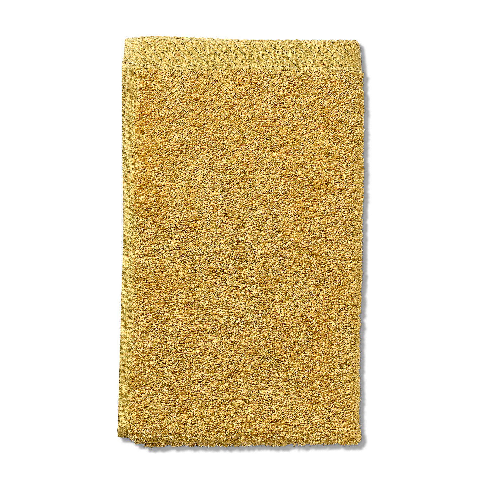 Kela Gästetuch LADESSA in Farbe Currygelb, Handtuch, Tuch, Badezimmer, Baumwolle, Gelb