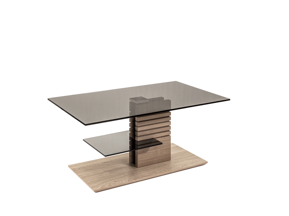 Couchtisch 5655 in Holzfarben Couchtisch 5655 ca. 100x47-65x60cm in Wildeiche bianco