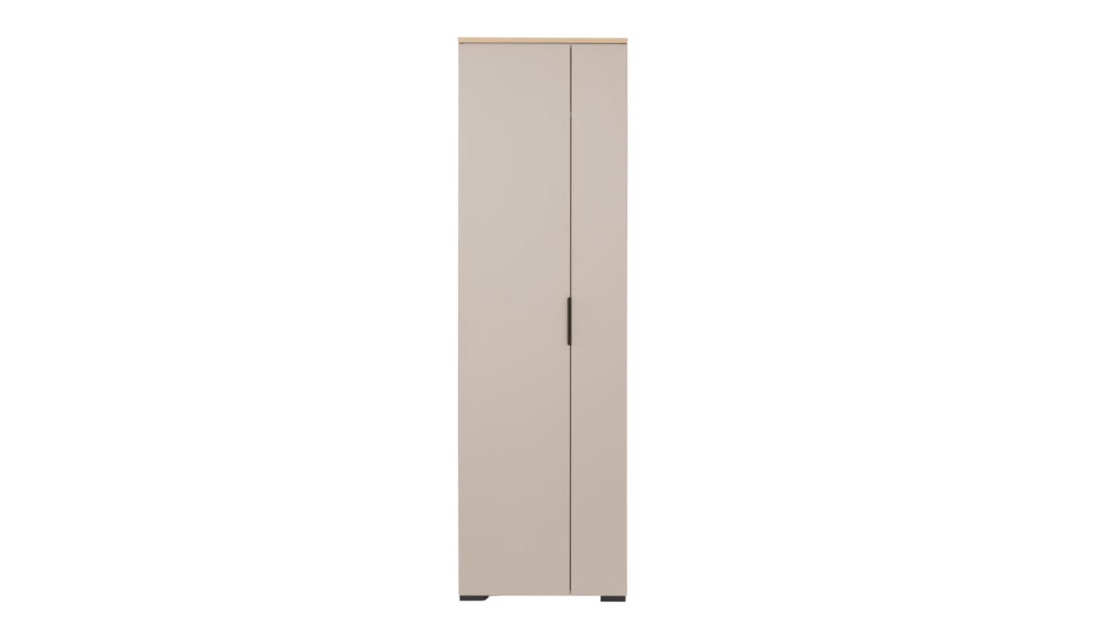 Interliving Kleiderschrank IL6015 ca.B60 H200 T38 cm in Front 65 Steingrau dekor, Schrank, Garderobenschrank, Schranktüren, Stauraum, beige