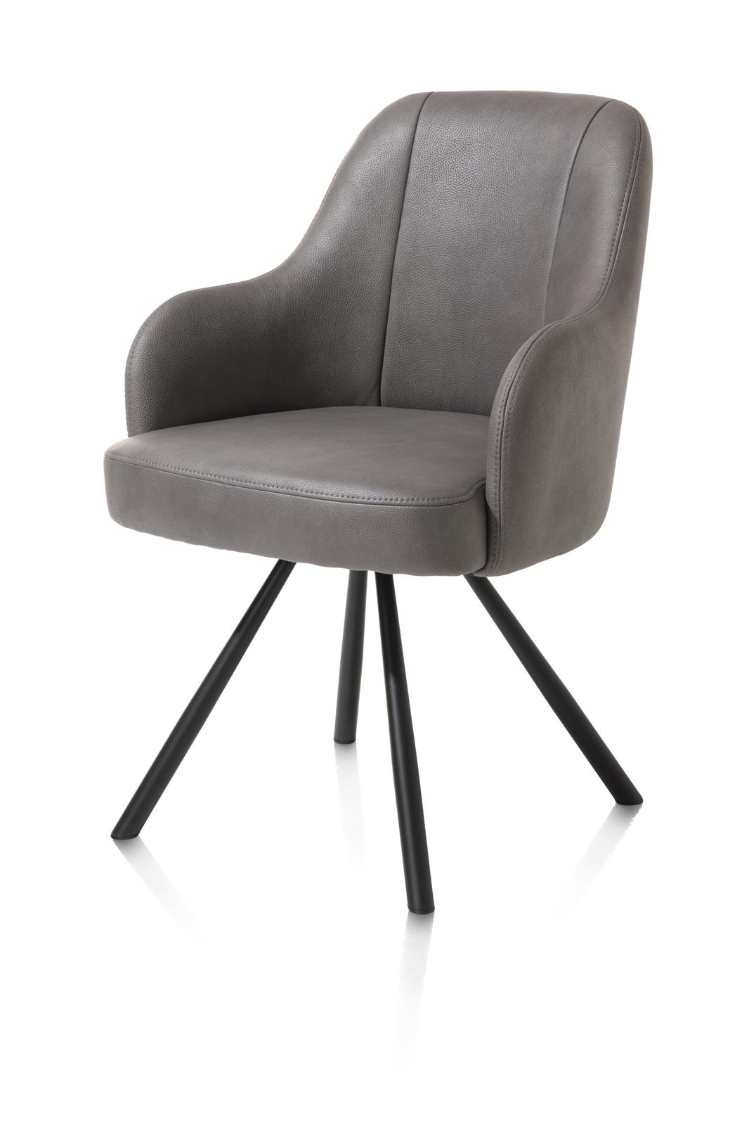 Armstuhl in Stoff Pala leber, Sessel, Stuhl, Samtsamt, Graue Farbe, Metallbeine