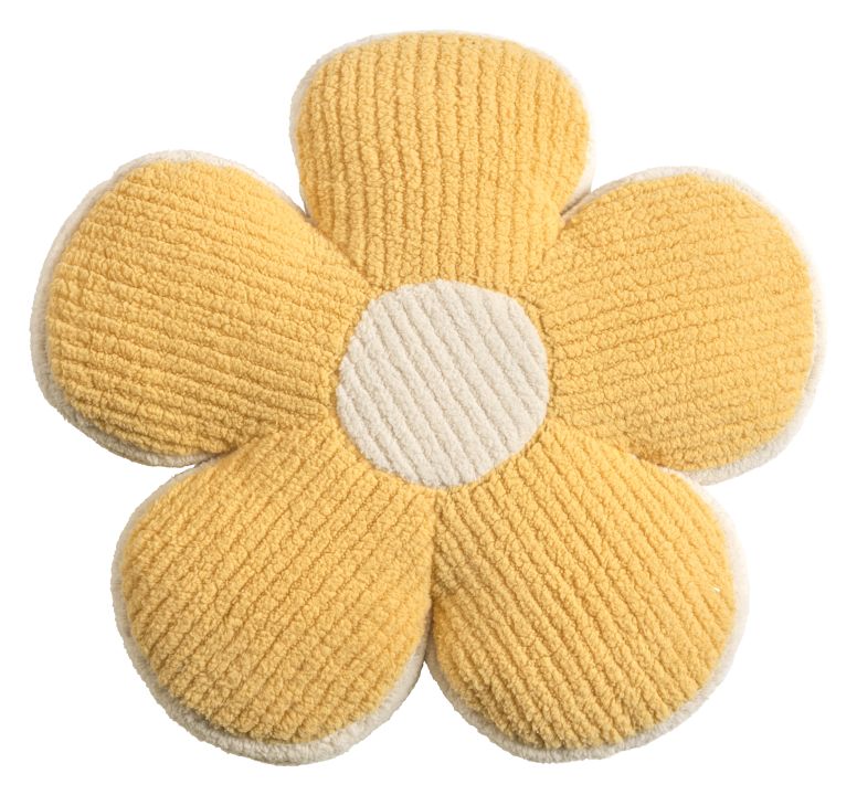 Magma Heimtex Blumenkissen BONNY ca. 43x43cm in Farbe gelb, Dekoration für Zuhause, Kissen, Kopfkissen