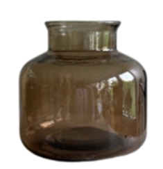 Fynch-Hatton Vase NIA in Farbe walnut, Glasgefäß, Braune Flasche, Küchenbehälter, Karaffe, Vorratsbehälter