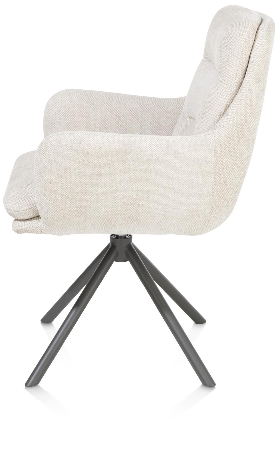 Henders & Hazel Armlehnstuhl MIA ca. B64 H90 T69 cm in Stoff Livigno chenille creme