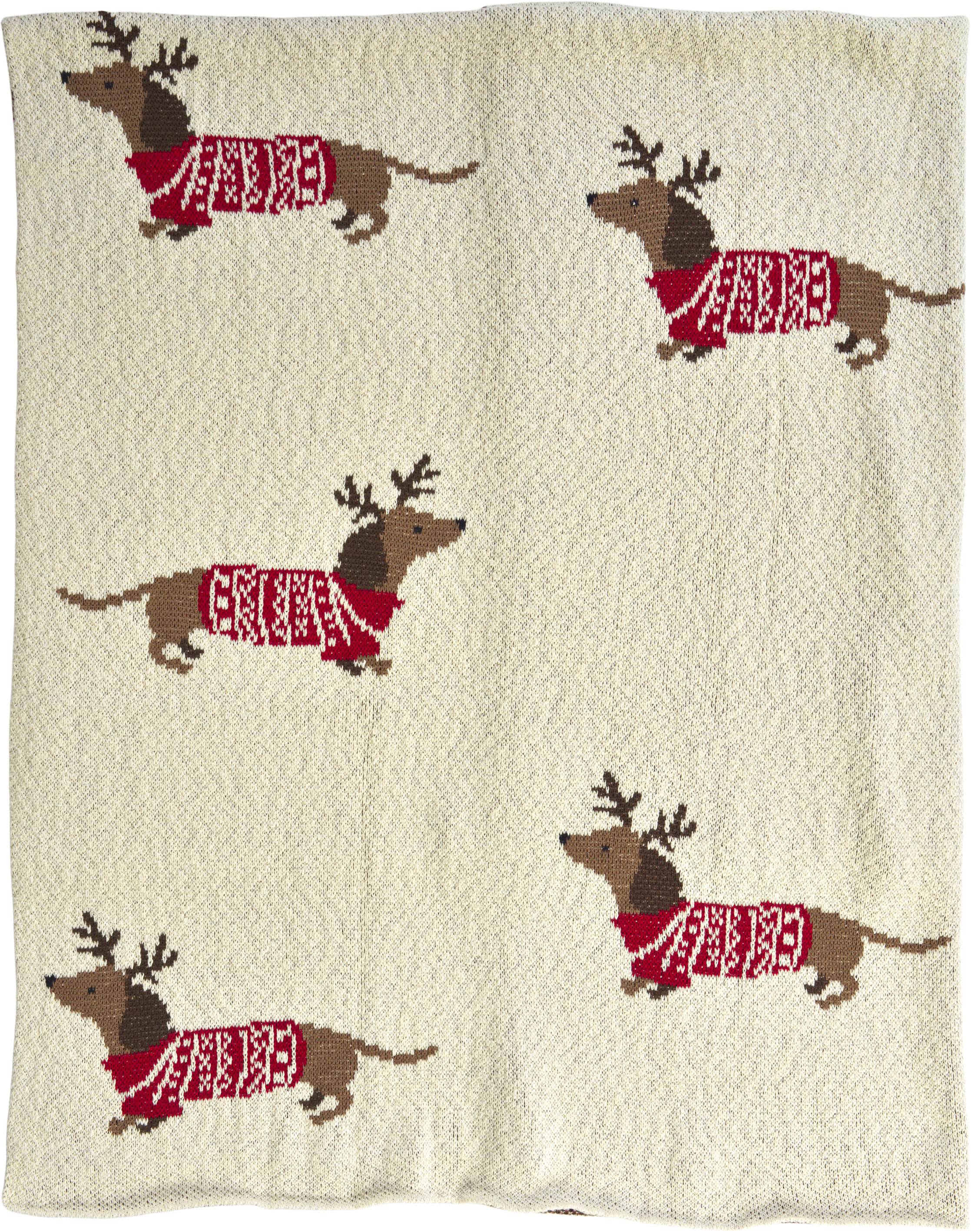 Sander Plaid MERRY DOGS ca. 130x170cm in Farbe original