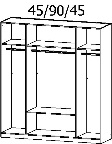 Rauch Möbelwerke Drehtürenschrank STYLEUP in Farbe Dekor-Druck Eiche Artisan Rauch Drehtürenschrank STYLEUP 4-türig in Dekor Eiche Artisan/grau metallic