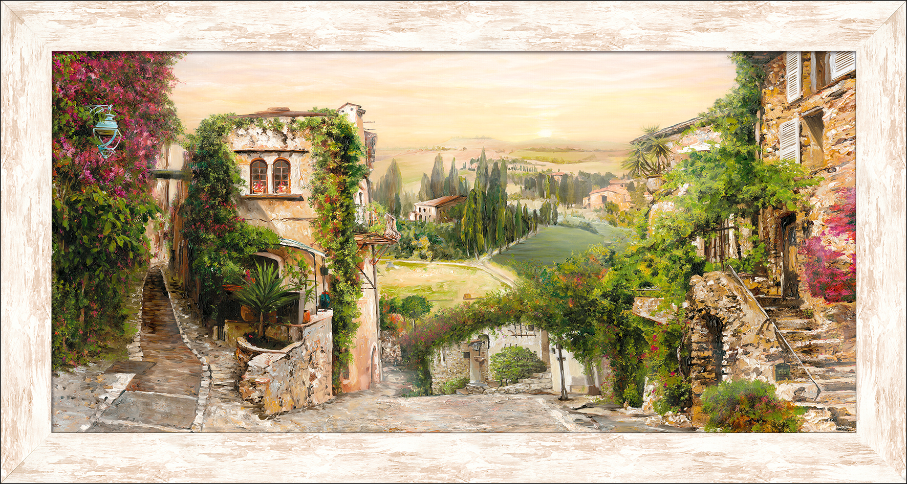 PRO ART New Classic Wood 129x69cm Mediterranes Dorf
