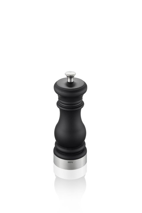 GEFU Salz- oder Pfeffermühle Flavio schwarz/silber