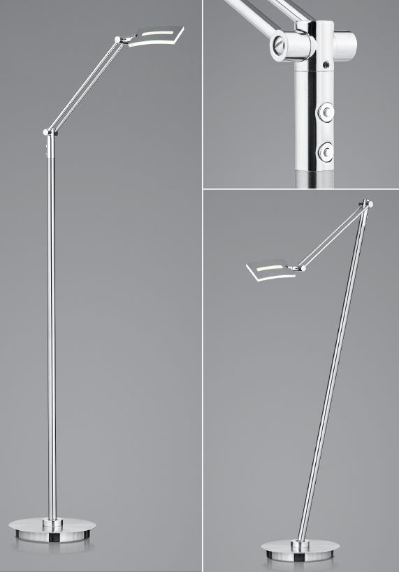 Elements by Bankamp LED-Stehleuchte EVOLO in Nickel matt,Absetzung Chrom B-Leuchten LED-Stehleuchte EVOLO in Nickel matt,Absetzung Chrom, Lampe, Drinnen