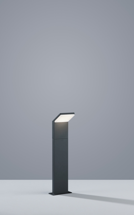 Trio LED-Pfosten PEARL 1-flammig in Farbe anthrazit, Glas Kunststoff weiß