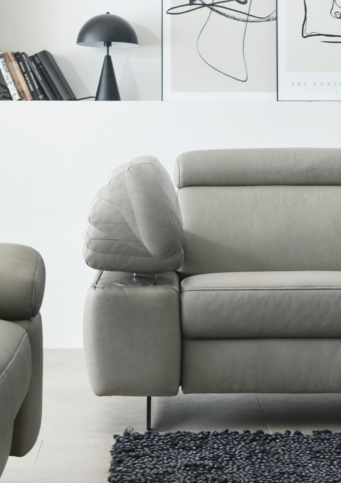 Himolla Sofa 2-sitzig 1183 366 E42 Grau, Sofa, Sofagarnitur, Sessel, Lounge Sofa, Grau