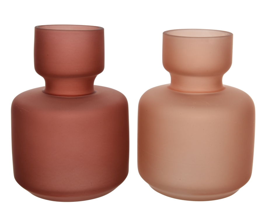 Kaemingk Vase in Farbe Beige/Rot