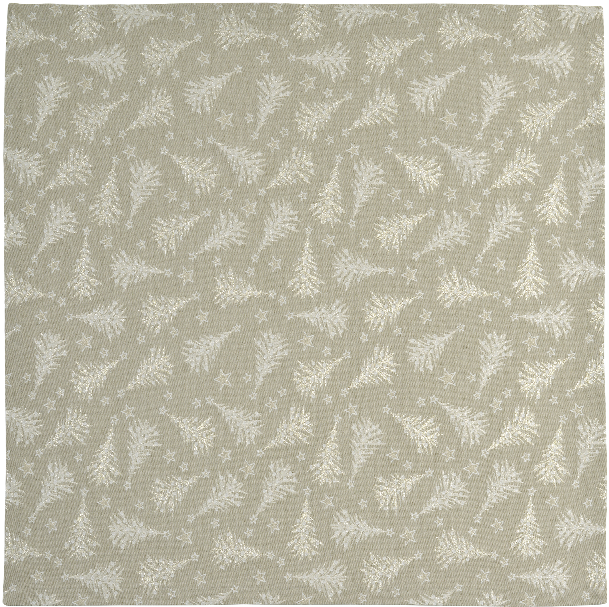 Sander Tischläufer NATALE ca. 50x140cm in Farbe taupe, Stoff, Tischdecke, Weihnachtsmuster, Baummotive, Beige